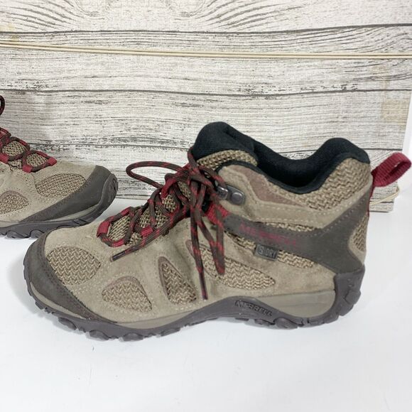Merrell Women's Yokota 2 Mid Waterproof Hiking Boot size 7 Brindle - Picture 2 of 16
